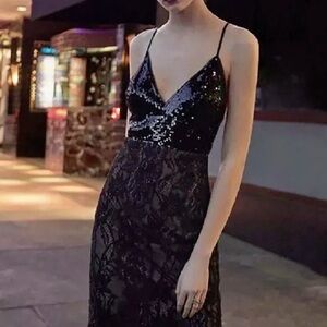 BCBGMAXAZRIA black sequined dress